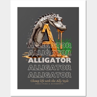 Alligator style Posters and Art